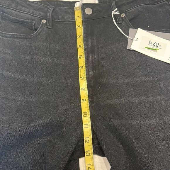 NWT Dear John Fiona Denim Jeans Wide Leg High Rise Size 32 Black - Picture 8 of 11